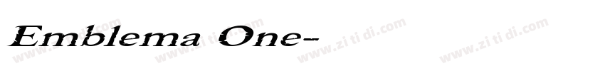 Emblema One字体转换